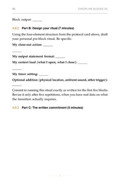 The Cognitive Budget, printed page: Block output: