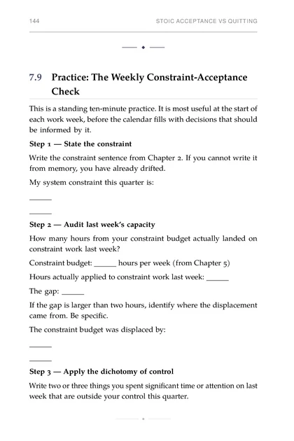 The Constraint Founder, printed page: Step 1 — State the constraint