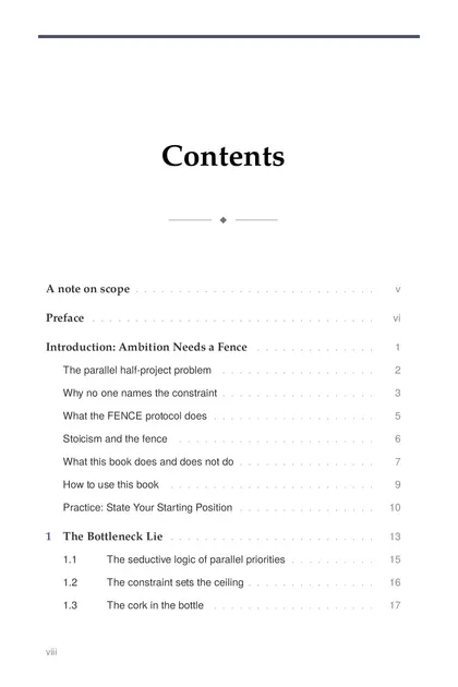 The full table of contents