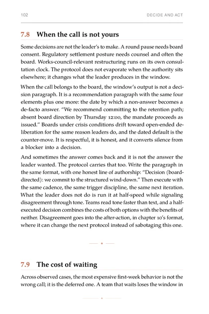 The Crisis Command, printed page: And sometimes the answer comes back and it is not the answer