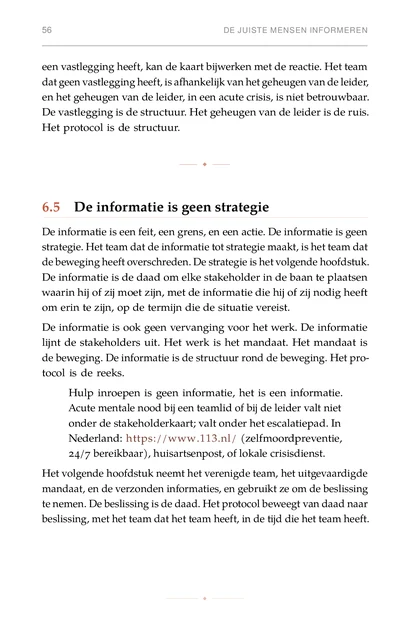 Crisisregie, gedrukte pagina: een vastlegging heeft, kan de kaart bijwerken met de reactie. Het team