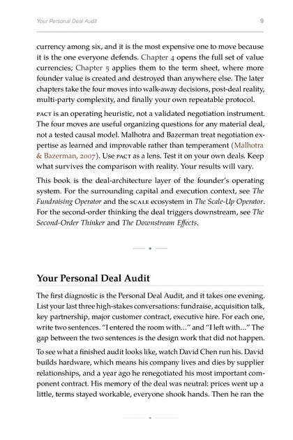The Deal Architect, printed page: Your Personal Deal Audit