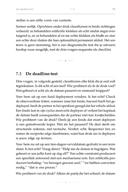 De Deal Architect, gedrukte pagina: Wat gebeurt er echt als de datum passeert en niemand knippert?