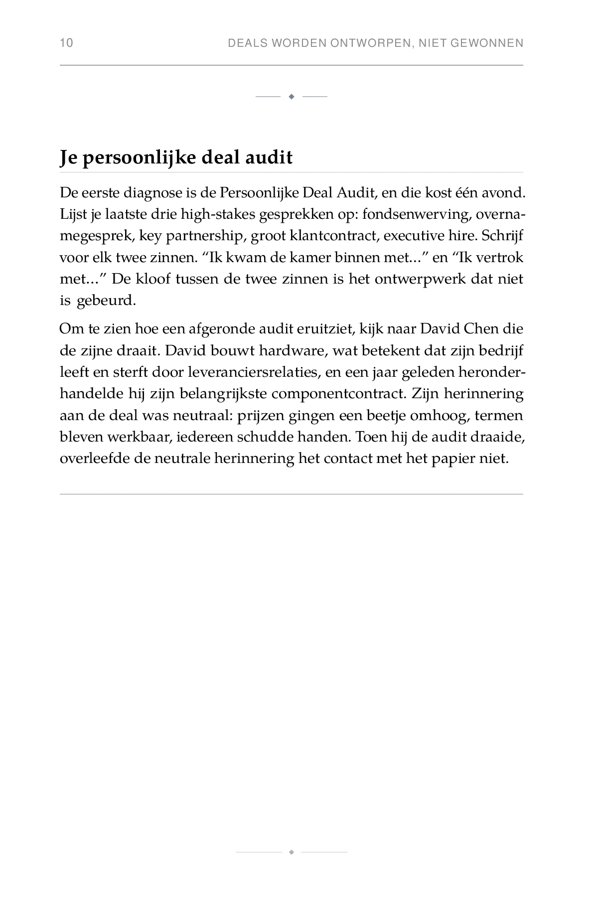 De Deal Architect, gedrukte pagina: Je persoonlijke deal audit
