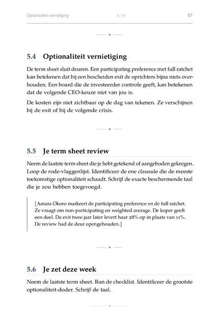 De Deal Architect, gedrukte pagina: De review had de deur opengehouden.]