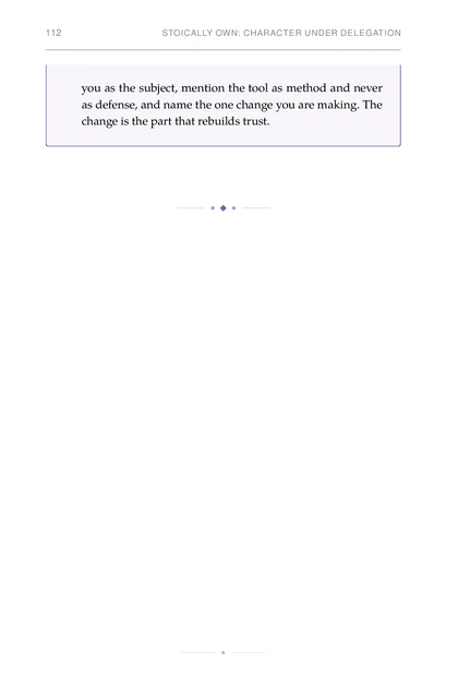 The Delegated Mind, printed page: you as the subject, mention the tool as method and never