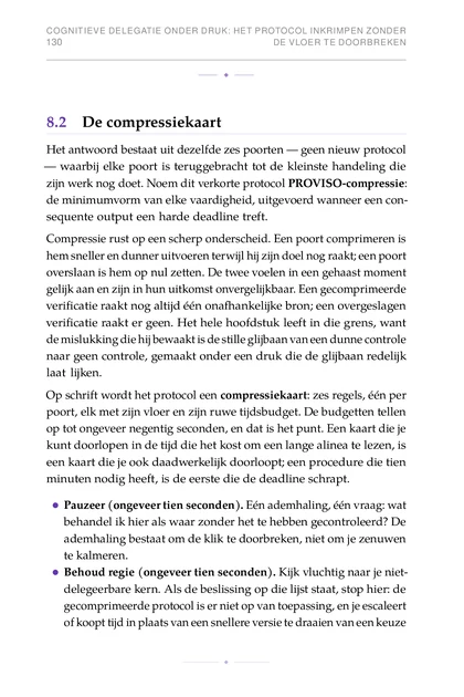 De Gedelegeerde Geest, gedrukte pagina: Pauzeer (ongeveer tien seconden). Eén ademhaling, één vraag: wat