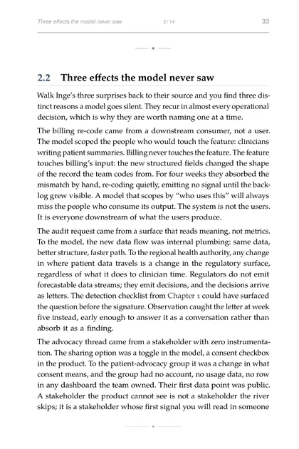 The Downstream Effects, printed page: The advocacy thread came from a stakeholder with zero instrumenta-