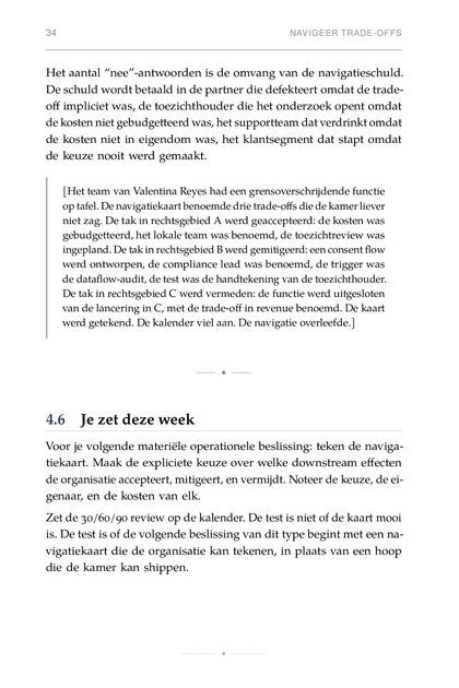 De Stroomafwaartse Effecten, gedrukte pagina: De tak in rechtsgebied C werd vermeden: de functie werd uitgesloten