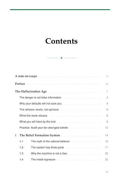 The full table of contents