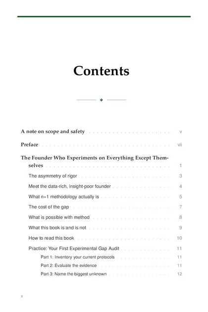 The full table of contents