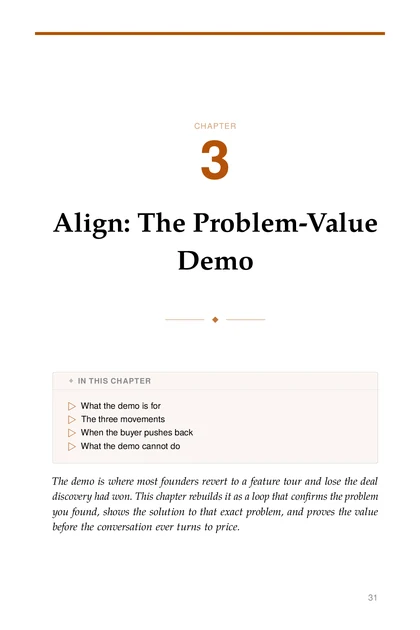 The Founder Sales System, printed page: CHAPTER