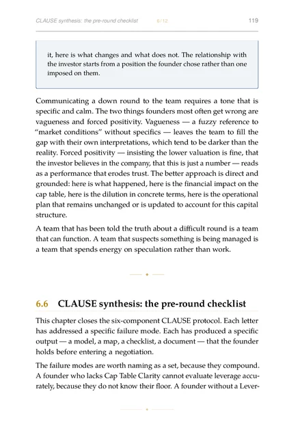 The Fundraising Operator, printed page: Communicating a down round to the team requires a tone that is
