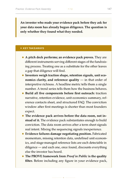 The Fundraising Operator, printed page: Practice: Evidence Pack Assembly 7 12 147