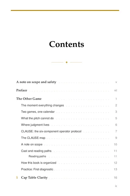 The full table of contents