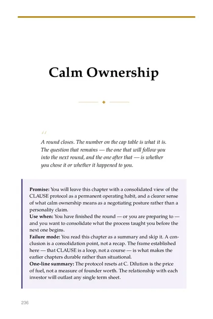 The chapter promise: You will leave this chapter with a consolidated view of the CLAUSE protocol as a permanent operating…