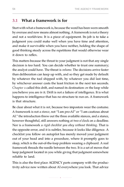 The Human-in-the-Loop Life, printed page: This is also the first place AGENCY parts company with the produc-