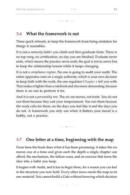 The Human-in-the-Loop Life, printed page: Three quick refusals, to keep the framework from being mistaken
