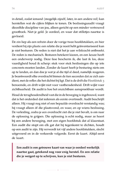 Het Mens-in-de-Lus Leven, gedrukte pagina: Een audit is een getrouwe kaart van waar je oordeel werkelijk