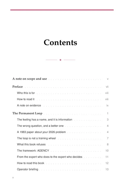 The full table of contents
