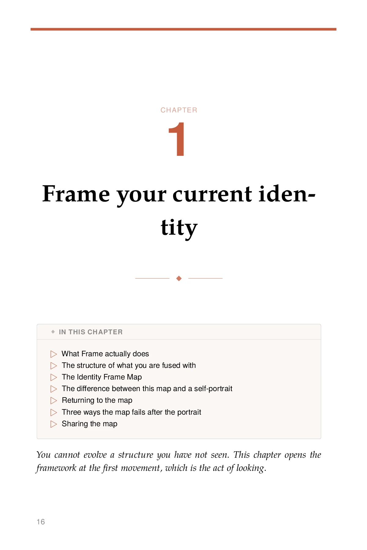 The Identity Forge, printed page: CHAPTER