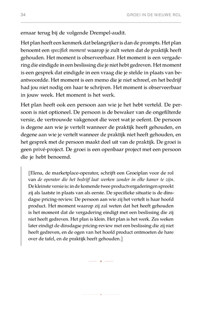 De Identiteitssmidse, gedrukte pagina: Het plan heeft ook een persoon aan wie je het hebt verteld. De per-