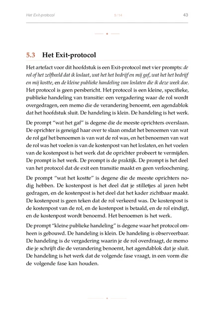 De Identiteitssmidse, gedrukte pagina: De prompt “wat het kostte” is degene die de meeste oprichters no-