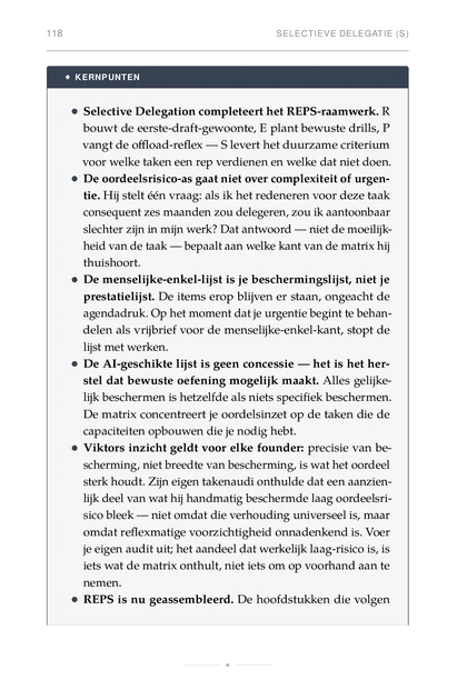 De Oordeels-Gym, gedrukte pagina: REPS is nu geassembleerd. De hoofdstukken die volgen