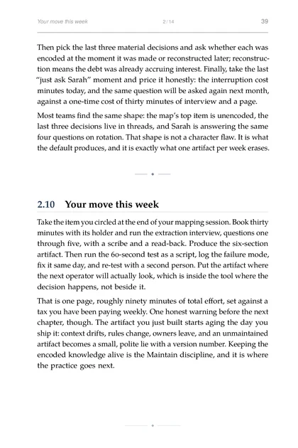 The Knowledge Scale, printed page: Your move this week 2 14 39