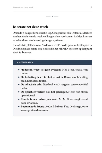 De Kennisschaal, gedrukte pagina: Je eerste zet deze week