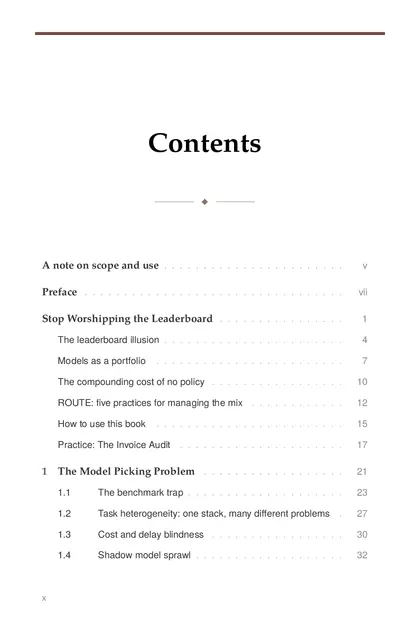 The full table of contents