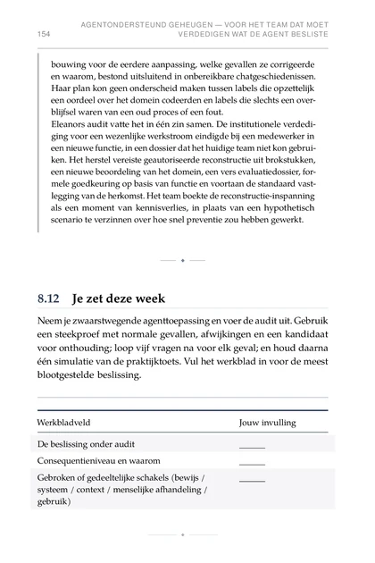 Het Organisatiegeheugen, gedrukte pagina: De beslissing onder audit