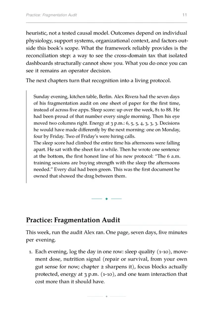 The Performance Integrator, printed page: Practice: Fragmentation Audit 11