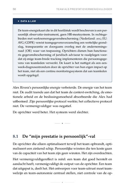 De Prestatie-integrator, gedrukte pagina: AVG/GDPR) vereist teamgegevensverzameling een wettelijke grond-