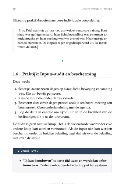 De Prestatie-integrator, gedrukte pagina: De audit is geen nieuwe knop. Het is de voorwaarde waaronder elke