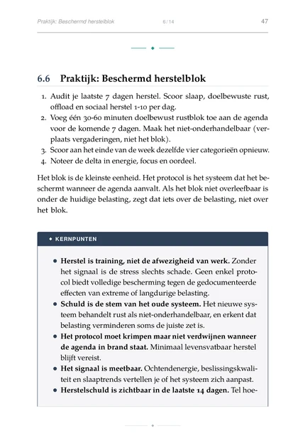 De Prestatie-integrator, gedrukte pagina: Het protocol moet krimpen maar niet verdwijnen wanneer