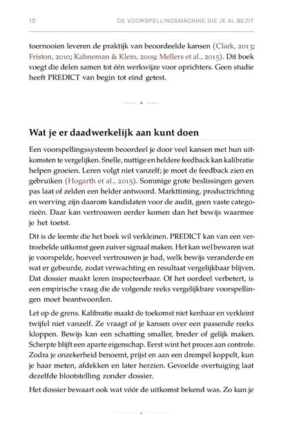 De Voorspellende Ondernemer, gedrukte pagina: Wat je er daadwerkelijk aan kunt doen