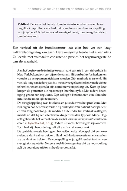 De Voorspellende Ondernemer, gedrukte pagina: Een verhaal uit de bronliteratuur laat zien hoe ver een laag-