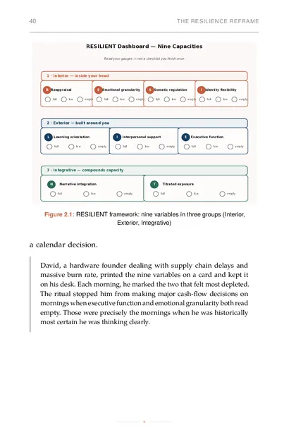 The RESILIENT framework: nine inputs, three groups