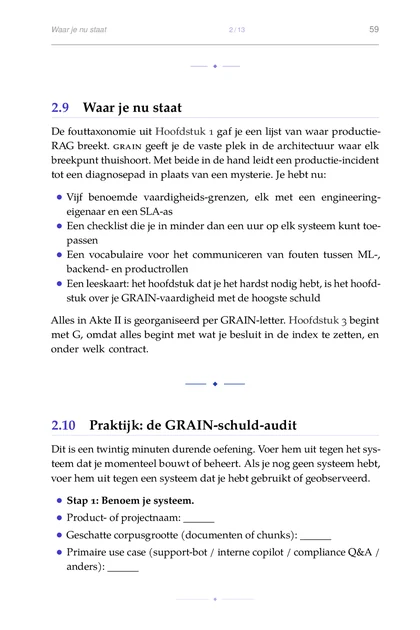 De RAG-engineer, gedrukte pagina: Stap 1: Benoem je systeem