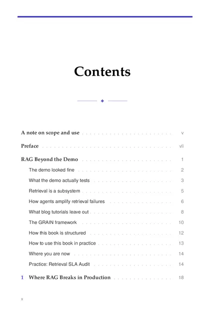 The full table of contents