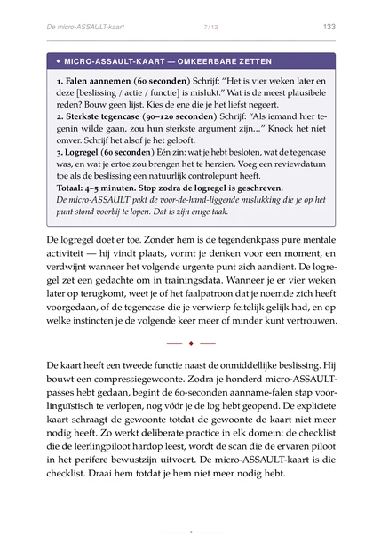 De Red Team Oprichter, gedrukte pagina: De logregel doet er toe. Zonder hem is de tegendenkpass pure mentale
