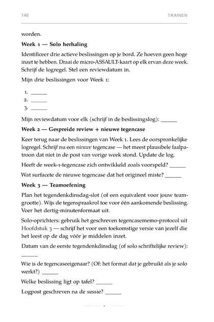 De Red Team Oprichter, gedrukte pagina: Week 3 — Teamoefening