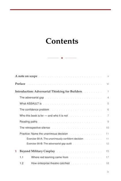 The full table of contents