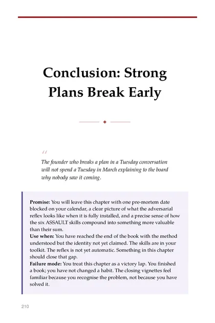 The chapter promise: You will leave this chapter with one pre-mortem date blocked on your calendar, a clear picture of what…