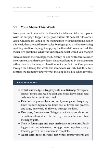 The Scale-Up Operator, printed page: Your Move This Week 5 14 77