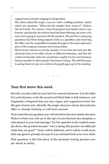 The Second-Order Thinker, printed page: Your first move this week
