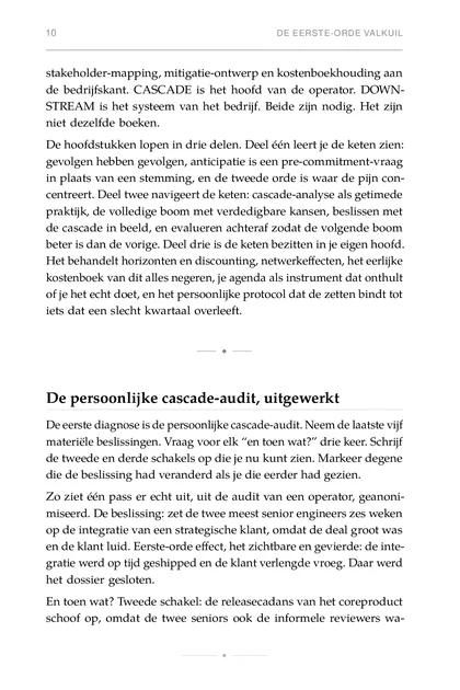 De Tweede-Orde-Denker, gedrukte pagina: De persoonlijke cascade-audit, uitgewerkt