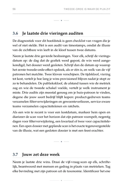 De Tweede-Orde-Denker, gedrukte pagina: Als een win te recent is voor een kostdatum, markeer hem open