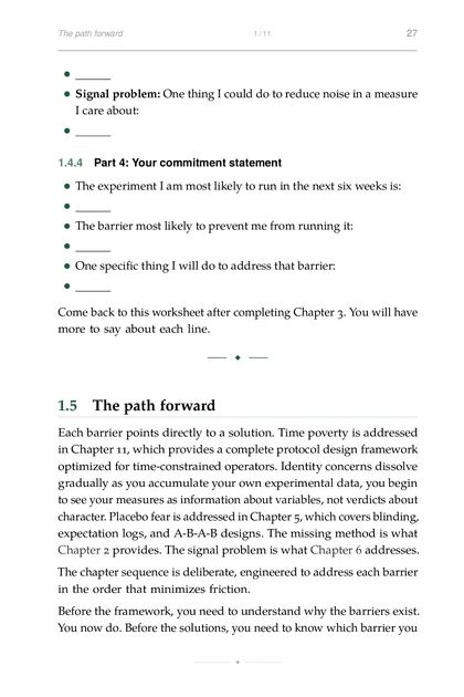 The Experimental Founder, printed page: Signal problem: One thing I could do to reduce noise in a measure